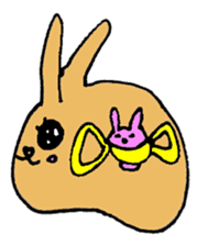 melting rabbit sticker #6218613