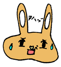 melting rabbit sticker #6218614