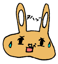 melting rabbit sticker #6218614