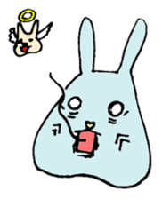 melting rabbit sticker #6218616