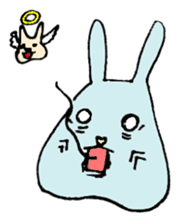 melting rabbit sticker #6218616