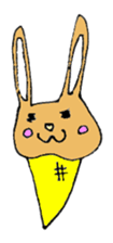 melting rabbit sticker #6218620