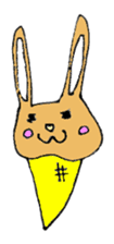 melting rabbit sticker #6218620