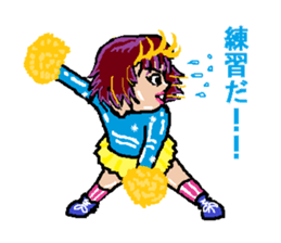 kawaii cheerleader sticker #6219107