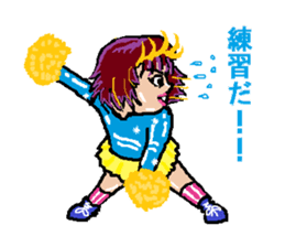 kawaii cheerleader sticker #6219107