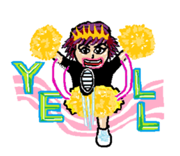 kawaii cheerleader sticker #6219108