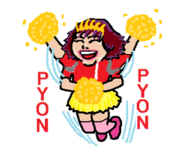 kawaii cheerleader sticker #6219109