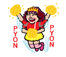 kawaii cheerleader sticker #6219109