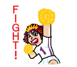 kawaii cheerleader sticker #6219110