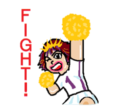 kawaii cheerleader sticker #6219110