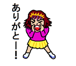 kawaii cheerleader sticker #6219120
