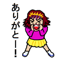 kawaii cheerleader sticker #6219120