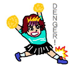 kawaii cheerleader sticker #6219129