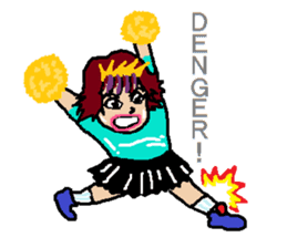 kawaii cheerleader sticker #6219129