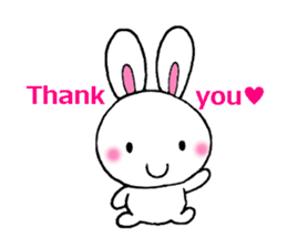 Cute and pleasant rabbit. sticker #6221905