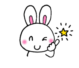 Cute and pleasant rabbit. sticker #6221906