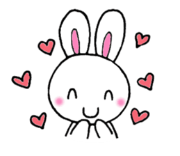 Cute and pleasant rabbit. sticker #6221907