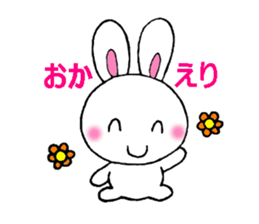 Cute and pleasant rabbit. sticker #6221908