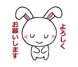 Cute and pleasant rabbit. sticker #6221909