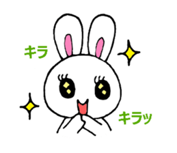 Cute and pleasant rabbit. sticker #6221911
