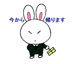 Cute and pleasant rabbit. sticker #6221923