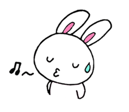 Cute and pleasant rabbit. sticker #6221926