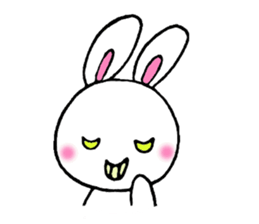 Cute and pleasant rabbit. sticker #6221928