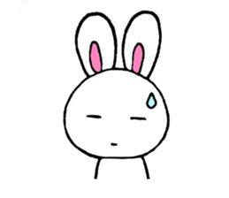 Cute and pleasant rabbit. sticker #6221929