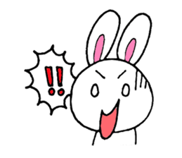 Cute and pleasant rabbit. sticker #6221932