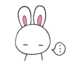 Cute and pleasant rabbit. sticker #6221934