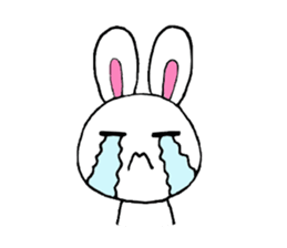 Cute and pleasant rabbit. sticker #6221935