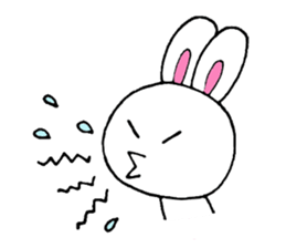 Cute and pleasant rabbit. sticker #6221936