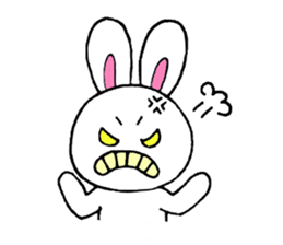 Cute and pleasant rabbit. sticker #6221937