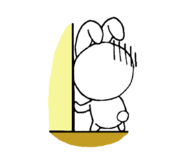 Cute and pleasant rabbit. sticker #6221938
