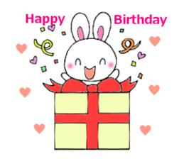 Cute and pleasant rabbit. sticker #6221943