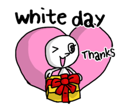 Simple white4_English sticker #6222110