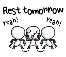 Simple white4_English sticker #6222134