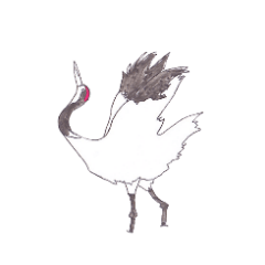 Japanese crane Sticker