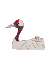 Japanese crane Sticker sticker #6222839