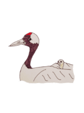 Japanese crane Sticker sticker #6222839