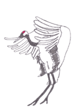 Japanese crane Sticker sticker #6222844