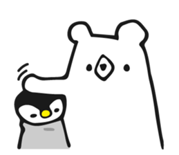 polar bear and penguin sticker #6223200