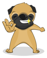 Funny and cute dog sticker #6223355