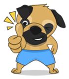 Funny and cute dog sticker #6223366