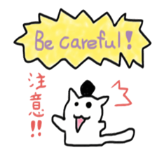 English course of Dr. girl and cat sticker #6223714