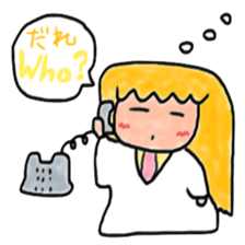 English course of Dr. girl and cat sticker #6223728