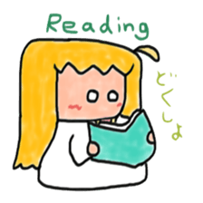 English course of Dr. girl and cat sticker #6223732