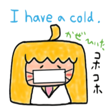 English course of Dr. girl and cat sticker #6223733