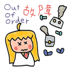 English course of Dr. girl and owl sticker #6223797