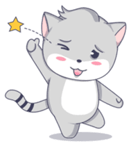 Grey kitten sticker #6223840